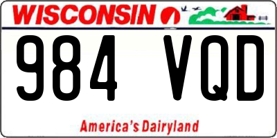 WI license plate 984VQD