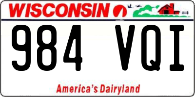 WI license plate 984VQI