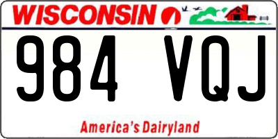 WI license plate 984VQJ