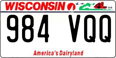 WI license plate 984VQQ