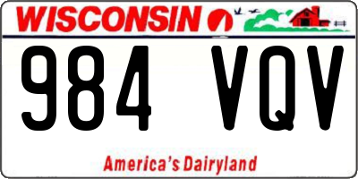 WI license plate 984VQV
