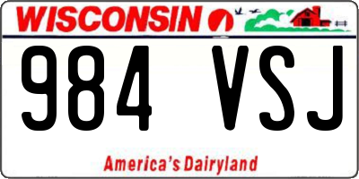 WI license plate 984VSJ