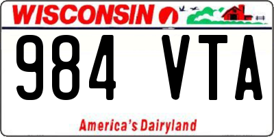 WI license plate 984VTA