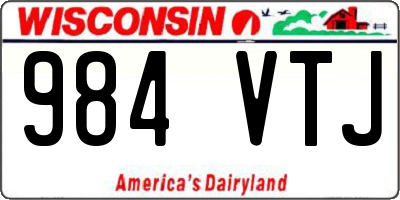WI license plate 984VTJ