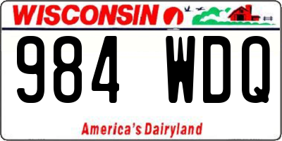 WI license plate 984WDQ