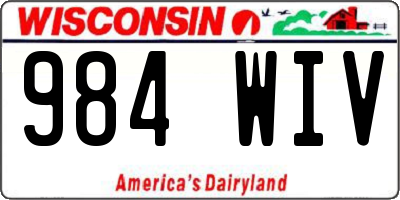 WI license plate 984WIV