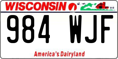 WI license plate 984WJF
