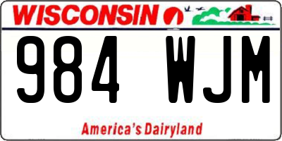 WI license plate 984WJM