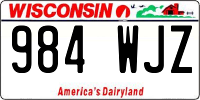 WI license plate 984WJZ