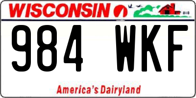 WI license plate 984WKF