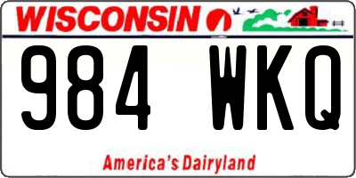 WI license plate 984WKQ