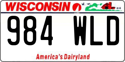 WI license plate 984WLD