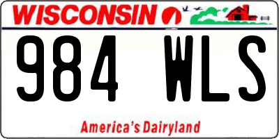 WI license plate 984WLS