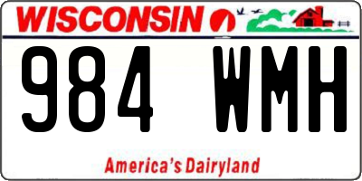 WI license plate 984WMH