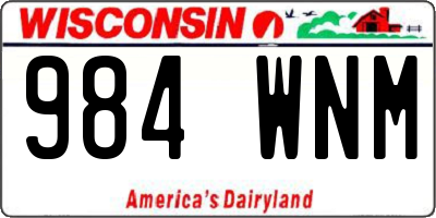 WI license plate 984WNM