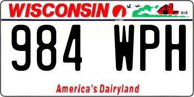 WI license plate 984WPH
