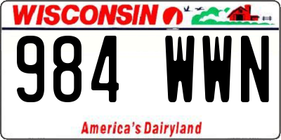 WI license plate 984WWN