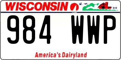 WI license plate 984WWP