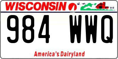 WI license plate 984WWQ