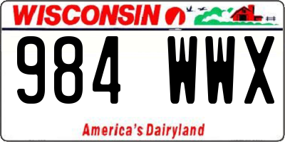 WI license plate 984WWX