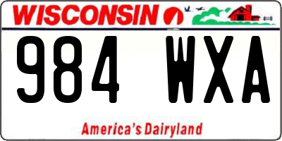 WI license plate 984WXA