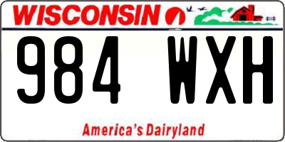 WI license plate 984WXH