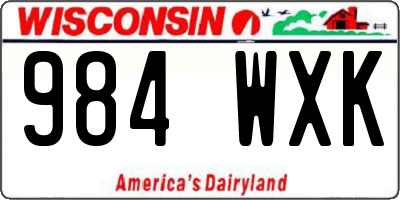WI license plate 984WXK