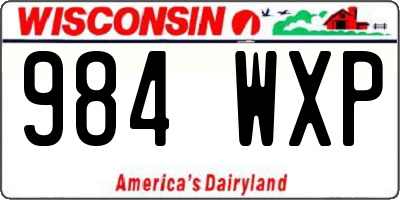 WI license plate 984WXP