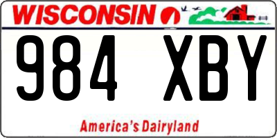 WI license plate 984XBY
