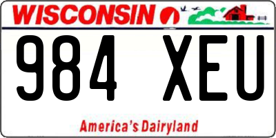 WI license plate 984XEU