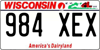 WI license plate 984XEX