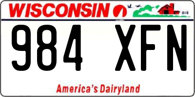 WI license plate 984XFN