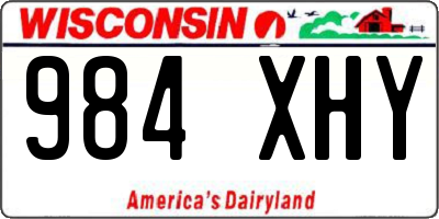 WI license plate 984XHY