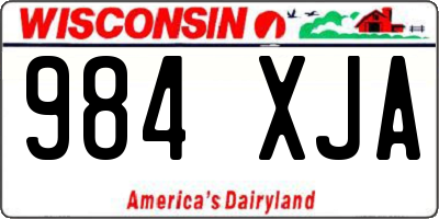 WI license plate 984XJA