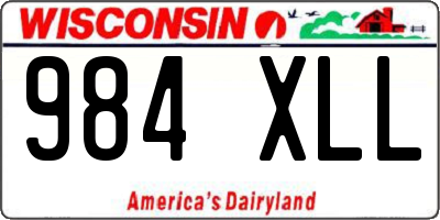 WI license plate 984XLL