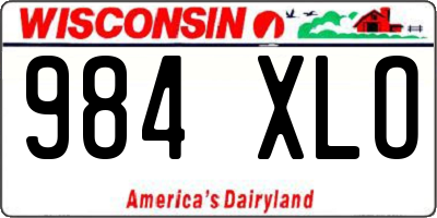 WI license plate 984XLO