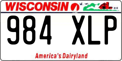 WI license plate 984XLP