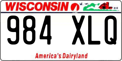 WI license plate 984XLQ