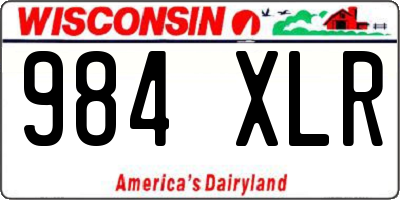 WI license plate 984XLR