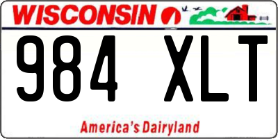 WI license plate 984XLT