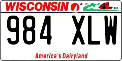 WI license plate 984XLW