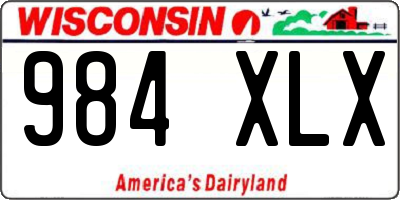 WI license plate 984XLX