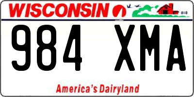 WI license plate 984XMA