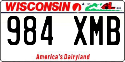 WI license plate 984XMB