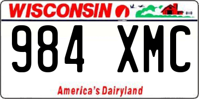 WI license plate 984XMC