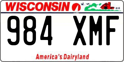 WI license plate 984XMF