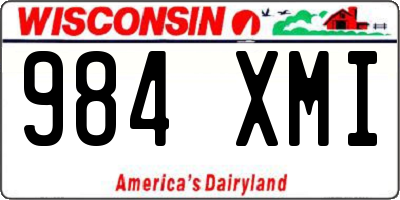 WI license plate 984XMI