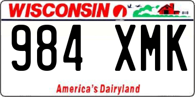 WI license plate 984XMK