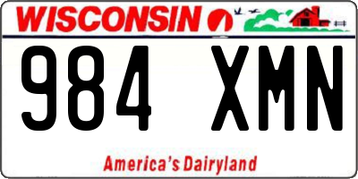 WI license plate 984XMN