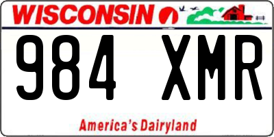 WI license plate 984XMR